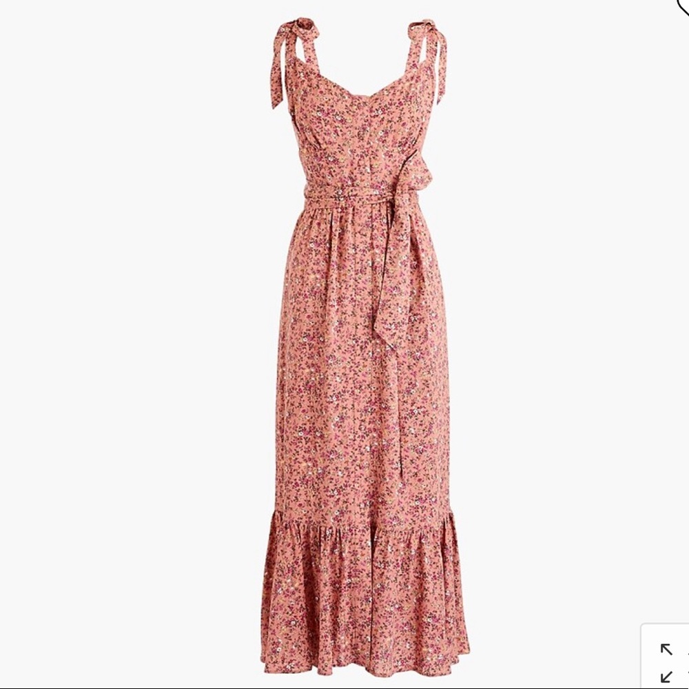Jcrew midi button up dress with bottom ruffle NWT size 8